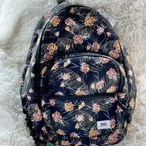 Vans | Bags | Nwt Vans Ranged Backpack Black With Floral  display picture 2